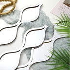 Yulejo 3 Pcs Acrylic Teardrop Mirror Wall Decor Decorative Mirror Narrow Decor Boho Vintage Wall Decals Art for Apartment Home Living Room Bathroom Bedroom Hallway