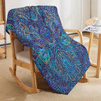 Hippie Bohemian Mandala Throw Blanket Indian Gypsy Abstract Flower Floral Texture Print Blanket for Sofa Bed Couch Chair Or Dorm 30"x40"