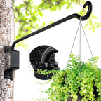 Qiang Ni Plant Hanger Outdoor: 16 Inch Bird Feeder Bracket for Garden Patio Decor - 2 PCS Swivel Adjustable Wall Mount Plant Hook for Hanging Flower Baskets