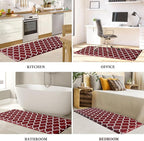 WISELIFE Anti Fatigue Floor Mat - 4/5 Inch Thick Kitchen Mat Non Slip Waterproof Heavy Duty Ergonomic Comfort Mat Durable for Home, Office, Sink, Laundry,(24" x 70", Red)