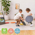 ECR4Kids SoftZone Colorful Floor Pads, Round, Flexible Seating, Assorted, 6-Piece