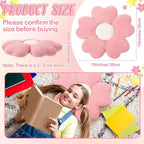 10 Pcs Cute Flower Pillow 15.75 Inch Flower Plush Throw Pillow Aesthetic Decorative Seating Cushion for Spring Back to School First Day of School Sofa Couch Bed Decor (Monochrome,Deep Pink)