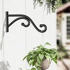8 Inch Plant Hanger Plant Hook - 2 Pack Metal Plant Bracket Wall Hooks, Modern Designfor Hanging Flower Basket, Lanterns, Bird Feeder, Wind Chimes Indoor & Outdoor.