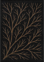 Washable Indoor Outdoor Rug 9x12 Modern Area Rugs Branch Pattern Non Shedding Waterproof Easy Clean Patio Deck Porch Living Room Bedroom Garden RV (9 X 12 Gold)