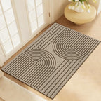 2x3 Door Mat Outdoor Rug Easy Jute Entryway Porch Rug Indoor Foyer Outdoor Patio Low Pile Ultra-Thin Area Rug Washable Non-Slip Brown Rainbow Throw Carpet for Front Door Entrance Floor Mats