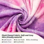 MACEVIA Tie Dye Galaxy Throw Blanket for Couch, Dreamy Purple Starry Sky Blankets and Throws, Cozy Soft Fleece Flannel Plush Blanket for Sofa Bed 260GSM, Suitable for All Seasons (Galaxy, 50"x60")