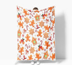 Christmas Throw Blanket Flannel Blankets Warm and Soft Gingerbread Cozy Fuzzy Winter Throws for Couch Sofa 50x60 Inch