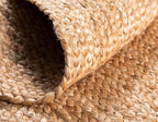 Unique Loom Braided Jute Collection Area Rug - Dhaka (8' Round, Natural)