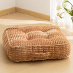 6" Washable Floor Pillow Cushion for Adults, Meditation Cushion Pillow, Removable Tufted Blended Corduroy Cover, Large Square Floor Sitting for Tatami Living Room or Yoga, 22x22 Inch, Machine Washable