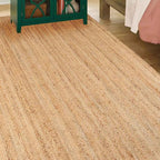 Superior Hand Woven Natural Fiber Reversible High Traffic Resistant Braided Jute Area Rug, 5' x 8'