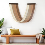guzhiou Large Macrame Wall Hanging, Boho Wall Tapestry Decor, Fiber Wall Art Background Decor for Living Room Bedroom - Modern Craftsmanship Headboard (Brown)