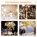 Nuptio 8 Pcs 3.15"/ 8cm Hanging Glass Tealight Holder Globe Plant Terrariums Glass Orbs Air Plants Tea Light Candle Holders Home Decor Indoor Outdoor Garden (6 Pcs + 2 Pcs)