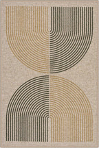 Lahome Enfys Rainbow Easy Jute Rug, 2x3 Entryway Rug Indoor Outdoor Front Door Mat, Farmhouse Neutral Non Slip Non Shedding Washable Kitchen Mats for Floor Foyer