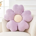 Flower Throw Pillow, Cute Flower Shaped Pillow Decorative Throw Pillow for Bed Couch, Soft Daisy Pillows Floor Seating Cushion Cushions (19.6 Inch Purple)