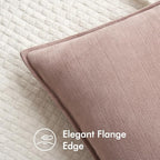MIULEE Pack of 2 Blush Pink Valentines Decorative Pillow Covers 24x24 Inch Soft Chenille Luxurious Couch Throw Pillows Farmhouse Cushion Covers Euro Shams for Sofa Bed Living Room Spring Home Decor