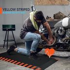 FEATOL Anti Fatigue Mat Industrial, Ergonomic Standing Floor Mat for Work for Stand -Safety Support for Leg & Back Pain(Yellow Border, 20" x 32", 2PC)