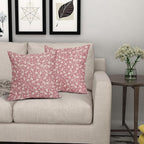 Pink Pillow Covers 22x22 Set of 2 Vintage Floral Rustic Old Style Cute Flower Print Decorative Outdoor Pillowcases Seasonal Farmhouse Throw Cushion Case Decor for Couch Sofa Bed