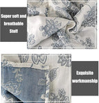 MSGKV Spring Throw Blanket 100% Cotton 60''x 80'', Versatile Woven Soft Decorative Blankets for Chair Bed Sofa Couch Bedroom Living Room