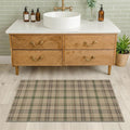 JTJ 2x4 Runner Rug for Bathroom - Small Entry Runner Indoor Door Mat, Non Slip Farmhouse Decor for Kitchen Floor Non Slip Washable, Easy Jute Sage Plaid Decor