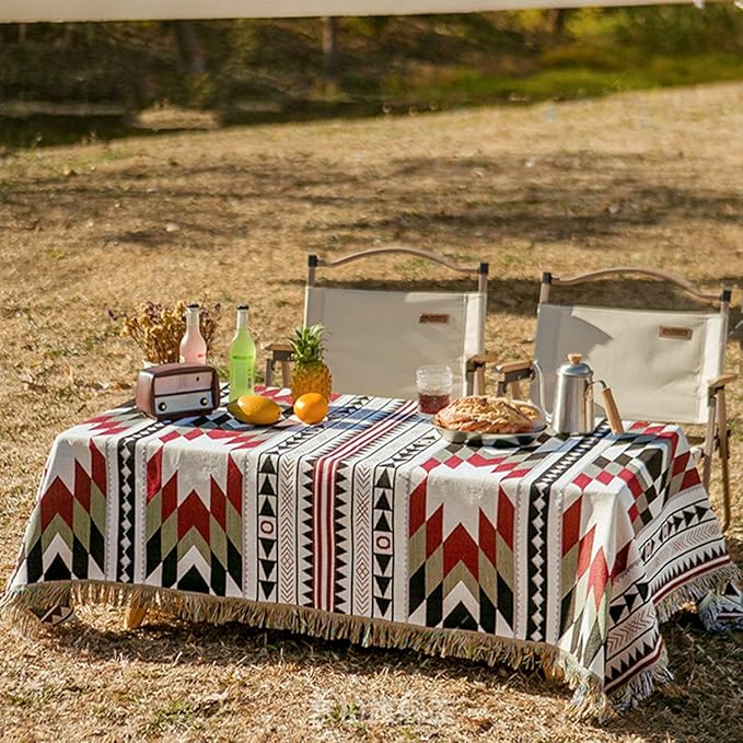 Lqprom Southwest Throw Blankets Aztec Southwestern Throws Cover Boho Native American Blankets for Gift Sofa Table Bed Living Room Decor Outdoor Camping Picnic Tent Beach Car Traveling 63"x87"
