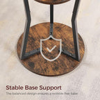 Plant Stand Indoor, 3 Tier Round Corner Plant Stand Indoor, Round Plant Holder Rack, 35" Tall Plant Shelf for Living Room, Balcony, Patio, Rustic Brown and Black PSHR0401