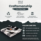 GOLD CASE Throw Blanket for Couch - 100% Recycled Turkish Cotton Blankets & Throws - Buffalo Soft Throw Blankets for Living Room - Boho Decorative Woven Couch Blanket - 60x80 - Black