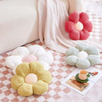 Flower Pillow, Peach Pink Flower Decorative Throw Pillows for Bed Couch, Cute Flower Shaped Plush Aesthetic Pillow, Soft 19.6" Daisy Pillow Floor Pillow Seat Cushion