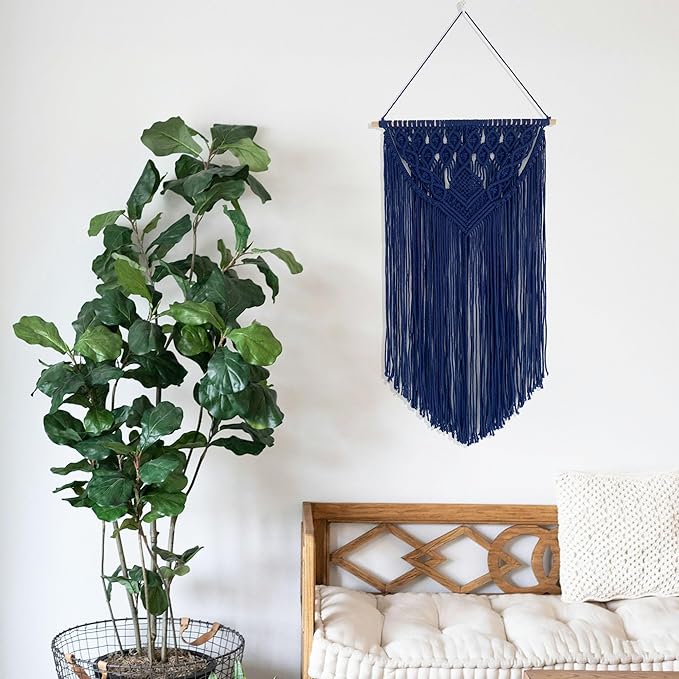 Winterdemoon Macrame Wall Hanging Boho Woven Tapestry Home Decor