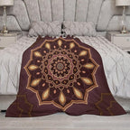 Mandala Throw Blanket Indian Hippie Bohemian Art Floral Texture Ornamental Pattern Blanket for Sofa Bed Couch Chair Or Dorm 30"x40"