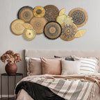 Xuhal 15 Pcs Boho Wall Basket Decor Handcrafted Seagrass Woven Wall Basket Rustic Round Woven Hanging Art for Home Farmhouse Kitchen Table Living Room(Mixed Colors Style)