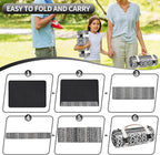 Picnic Blankets Outdoor Extra Large-Waterproof Picnic Blanket with Shoulder Carry Strap | Machine Washable Picnic Mat with Sandproof Backing for Park , Grass, Camping, Hiking, Concerts (Black)