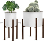 Sorbus Adjustable Metal Plant Stand – Mid Century Style Flower Pot Holder, 10 to 16 Inches Planter Stand for Modern Home Décor, Houseplants – Plant & Pot NOT INCLUDED (Brown, 1 Pack)