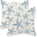 Navy Blue Starfish Pillow Covers 20x20 Set of 2 Coastal Throw Pillows Spring Summer Nautical Ocean Theme Beach Decorative Pillow Cases Farmhouse Outdoor Decor Cushion Case for Home Bedroom