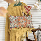AVOIN colorlife Boho Throw Pillow Cover, 12 x 20 Inch Bohemia Ethnic Style Carpet Pattern Cushion Case for Sofa Couch