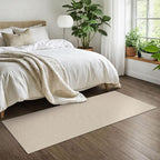 EARTHALL Woven Runner Rug 2x6 Ft Washable Runners for Hallways Cotton Non Slip Rubber Backed Kitchen Runner Braided Indoor Floor Carpet for Entryway, Hallway, Kitchen, Bedroom, Beige/Khaki