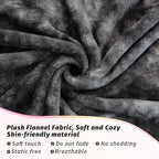 MACEVIA Throw Blanket for Couch Dark Gray, Faux Fur Fleece Flannel Blankets for Men and Women, Soft Lightweight Flannel Blanket for Chair Sofa Bed 260GSM, Suitable for All Seasons (Grey, 50"x60")