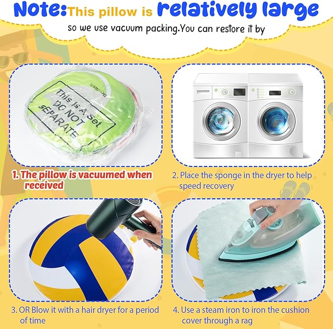 8 Pcs Sports Kids Floor Cushions for Classroom Flexible Round Seating Pillow Soft Waterproof with Handle Basketball Football Soccer Baseball Pattern for Sports Theme Birthday Party Decorations