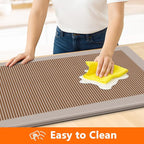 Kitchen Mats, 2PCS Kitchen Rugs for Floor, Cushioned Anti-Fatigue Mats for Kitchen Floor, Non-Slip Standing Desk Mat for Sink, Home, Laundry & Office, 17.3"x30"+17.3"x59" (Khaki)