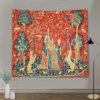 FEASRT Animal Tapestry European Royal Princess Tapestrys Medieval Bohemian Mandala Tapestry, 60x51 Inches Soft Flannelette, for Bedroom Living Room Dorm