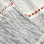 Lush Decor Herringbone Stripe Woven Tassel Yarn Dyed Cotton Throw Blanket 50" W x 60" L Yellow & Gray - Striped Throw Blankets - Yellow Couch Blanket
