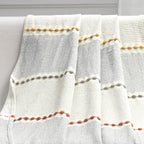 Lush Decor Herringbone Stripe Woven Tassel Yarn Dyed Cotton Throw Blanket 50" W x 60" L Yellow & Gray - Striped Throw Blankets - Yellow Couch Blanket