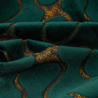Yangest Green Square Throw Pillow Cover Wavy Velvet Cushion Cover Modern Zippered Pillowcase for Sofa Couch Bedroom Living Room Chair, 20 x 20 Inch