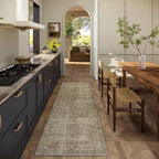 Washable Runners for Hallways Kitchen Rug: 2'6"x8' Runner Rugs Stain Resistant Non Slip Low Pile Soft Carpet Runners for Hallways Bedroom Kitchen Entryway Indoor Beside Bathroom Laundry Room
