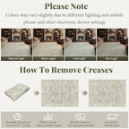 6x9 Washable Rug Vintage Fade Resistant Boho Distressed Non-Slip Indoor Large Carpet Low Pile Lightweight & High-Traffic Safe for Bedroom, Dorm, Playroom - Farmhouse Decor