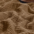 PHF 100% Cotton Muslin Blanket Twin XL Size 66"x90", 4-Layer Lightweight Gauze Throw, Breathable Cloud-Soft Minimalist Blanket for Bed, Couch, Camping & Baby, Clay, Ideal Gift
