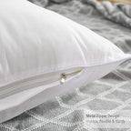 Oubonun 30 x 30 Pillow Inserts (Set of 2) - Euro Pillows with 100% Cotton Cover - 30 Inch Square Interior Sofa Pillow Inserts - Decorative Pillow Insert Pair - White Couch Pillow