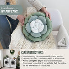Throw Pillow in Monochromatic Colors - Flower Shaped Pillow – Soft Plush Floral Throw Pillow for Bed, Couch, Sofa & Kids Room | Cute Fluffy Bloom Cushion for Aesthetic Room Decor