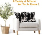 Cowhide Print Pillow Covers 22X22 Inch Black White Cow Spots Decorative Square Pillow Cases Set of 2 Farmhouse Western Home Decor Cotton Linen Throw Pillows For Bedroom Sofa Couch Porch Outdoor