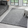 LUXE WEAVERS Solid Machine Woven Smoke 5x7 Area Rug, Indoor Stain-Resistant Carpet