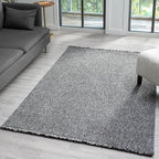 LUXE WEAVERS Solid Machine Woven Smoke 6x9 Area Rug, Indoor Stain-Resistant Carpet